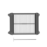Подставка костровая с решеткой гриль Grillver на 7 шампуров 