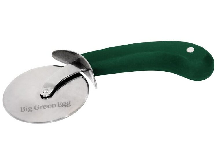Нож-колесо для пиццы Big Green Egg, нерж. сталь, зелёная ручка